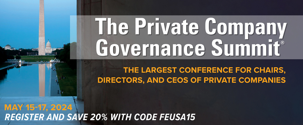 Elevate Your Board’s Performance: Join Us at the Private Company Governance Summit
